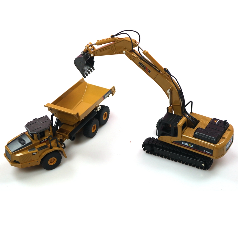 HUINA 1:50 ダンプトラック掘削機ホイールローダーダ - Renewable Energy Model のレビューと価格