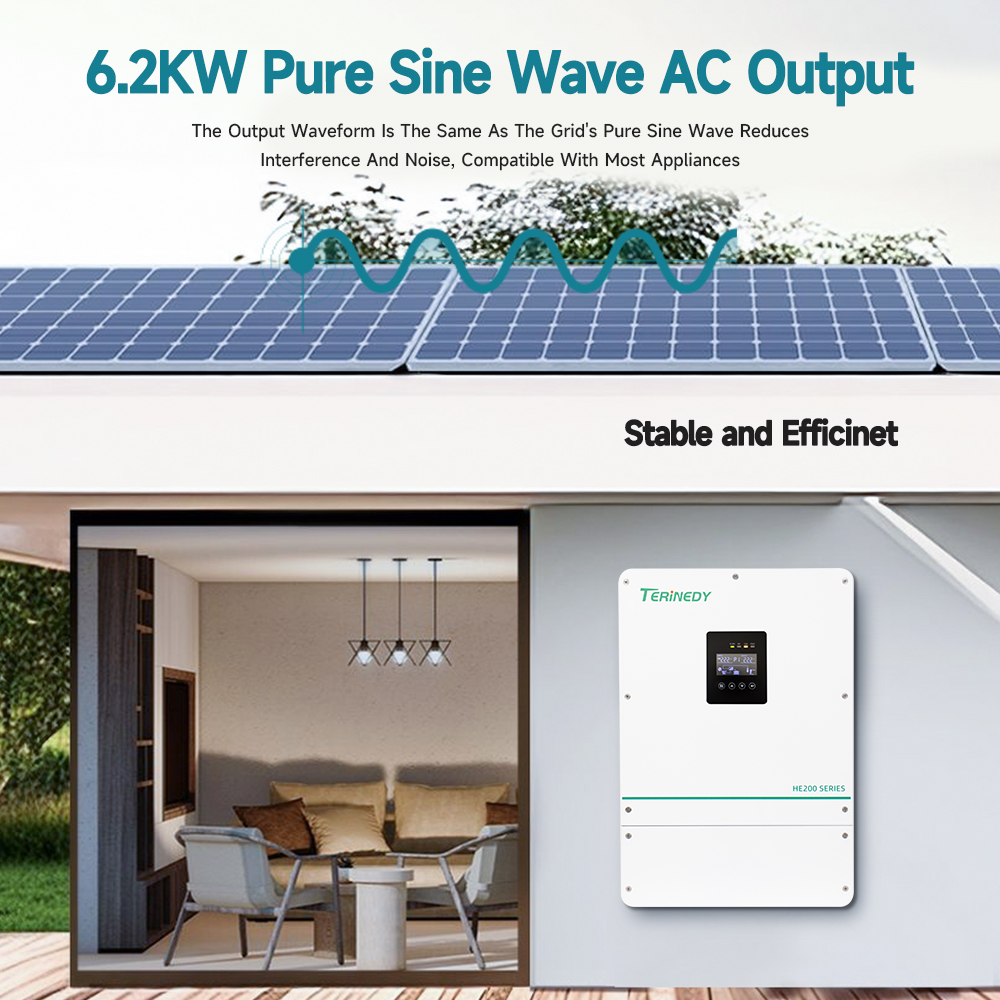 スマート6kW 48V内蔵MPPT純正弦波防水インバーター、 - Pure Sine Wave Inverter のレビューと価格