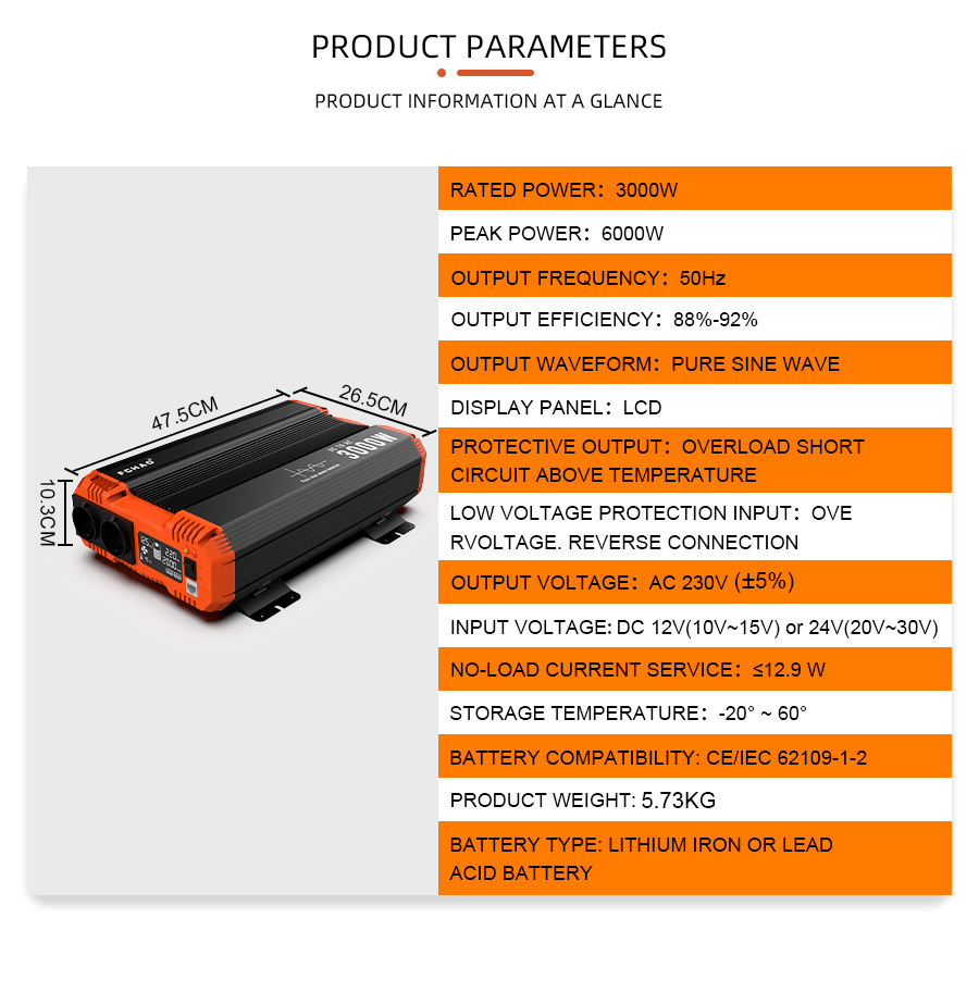 純正弦波オフグリッドインバーター 12V 24V 48V D - Pure Sine Wave Inverter のレビューと価格
