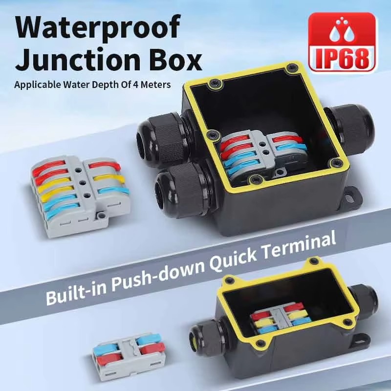 防水ジャンクションボックス IP68 2ウェイプラグライン  - Cable Gland Waterproof のレビューと価格